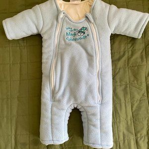 Baby Merlin's Magic Sleepsuit Small Blue